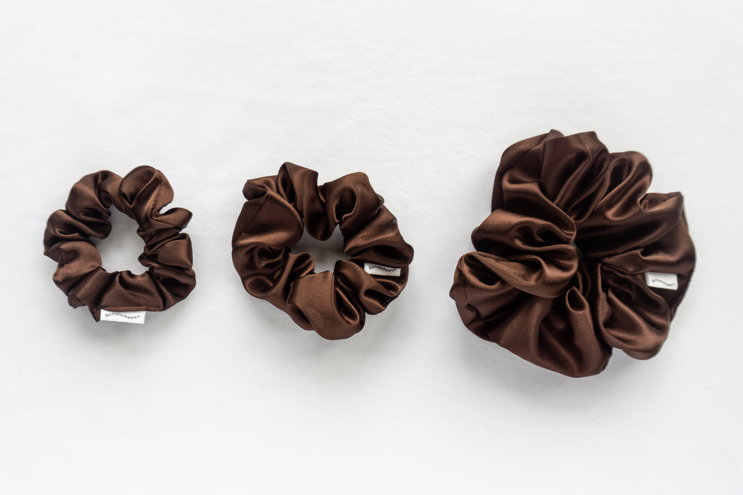 Chocolate Satin Scrunchie