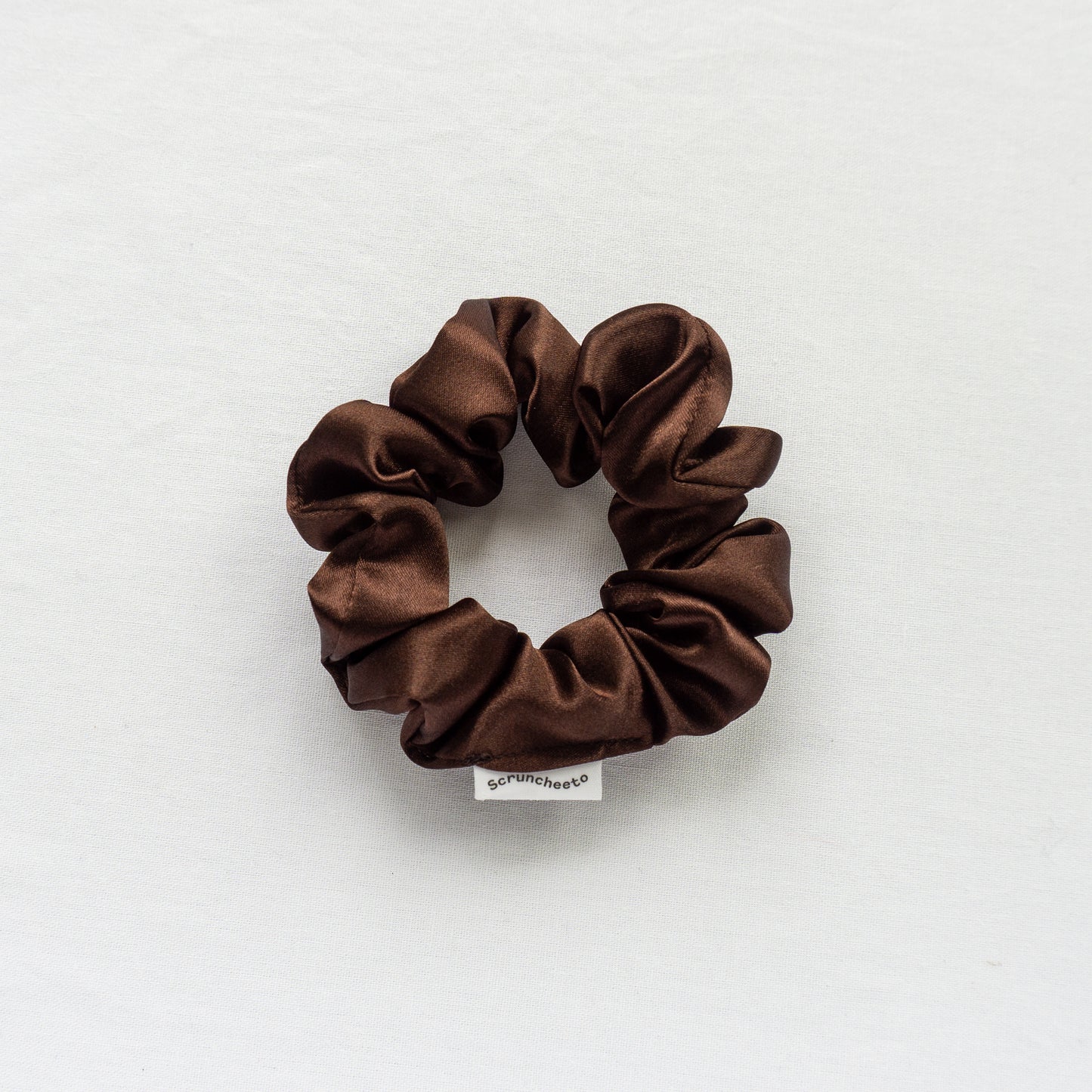 Chocolate Satin Scrunchie