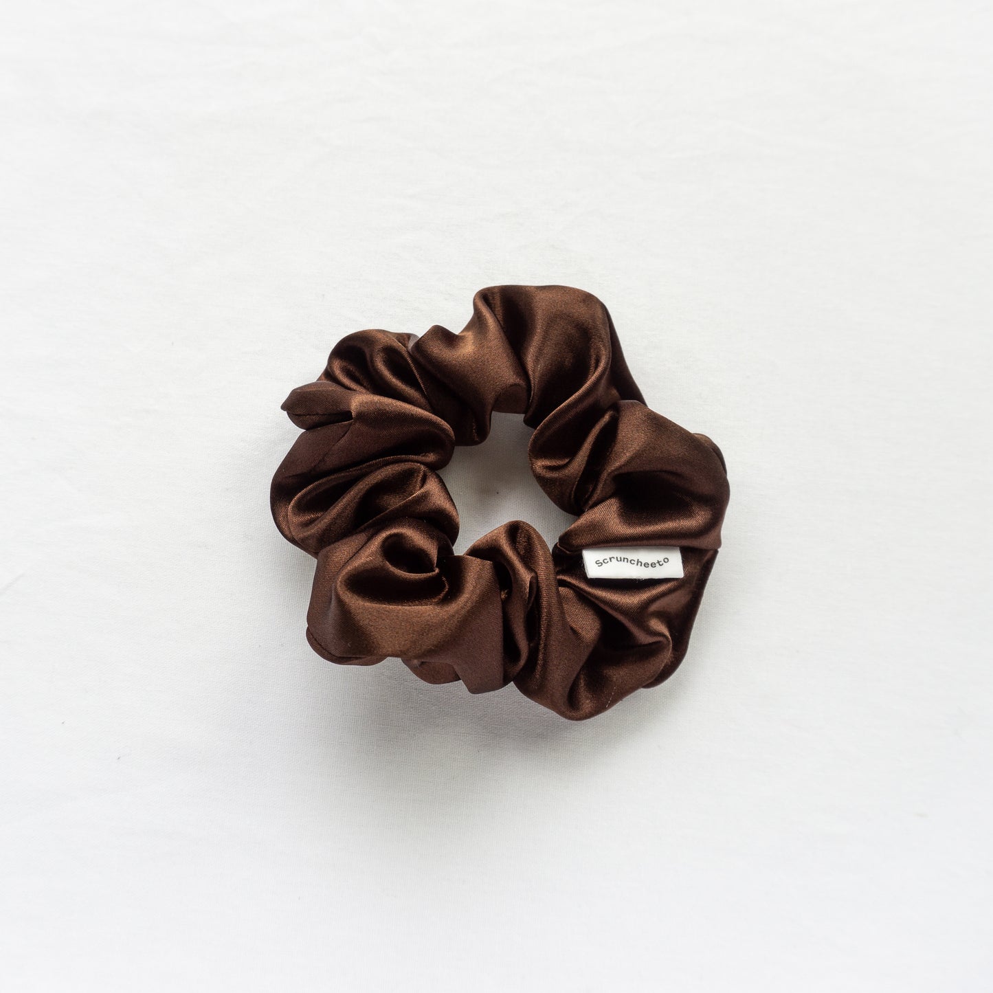 Chocolate Satin Scrunchie