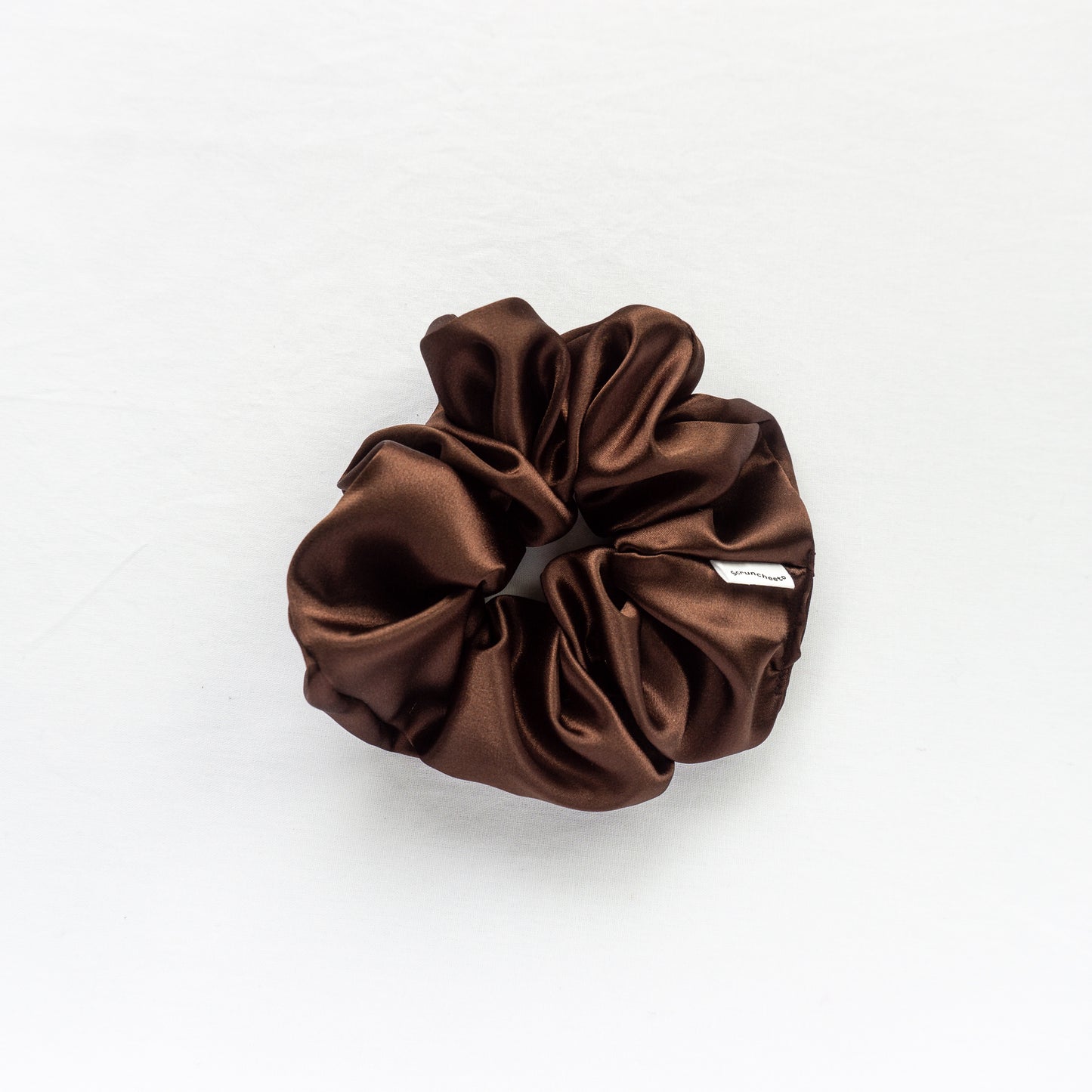 Chocolate Satin Scrunchie