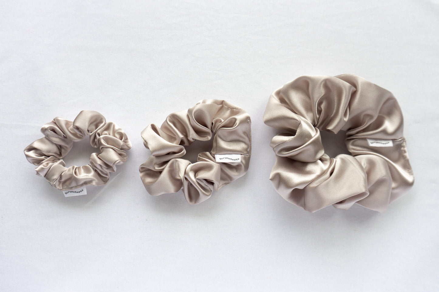 Champagne Satin Scrunchie