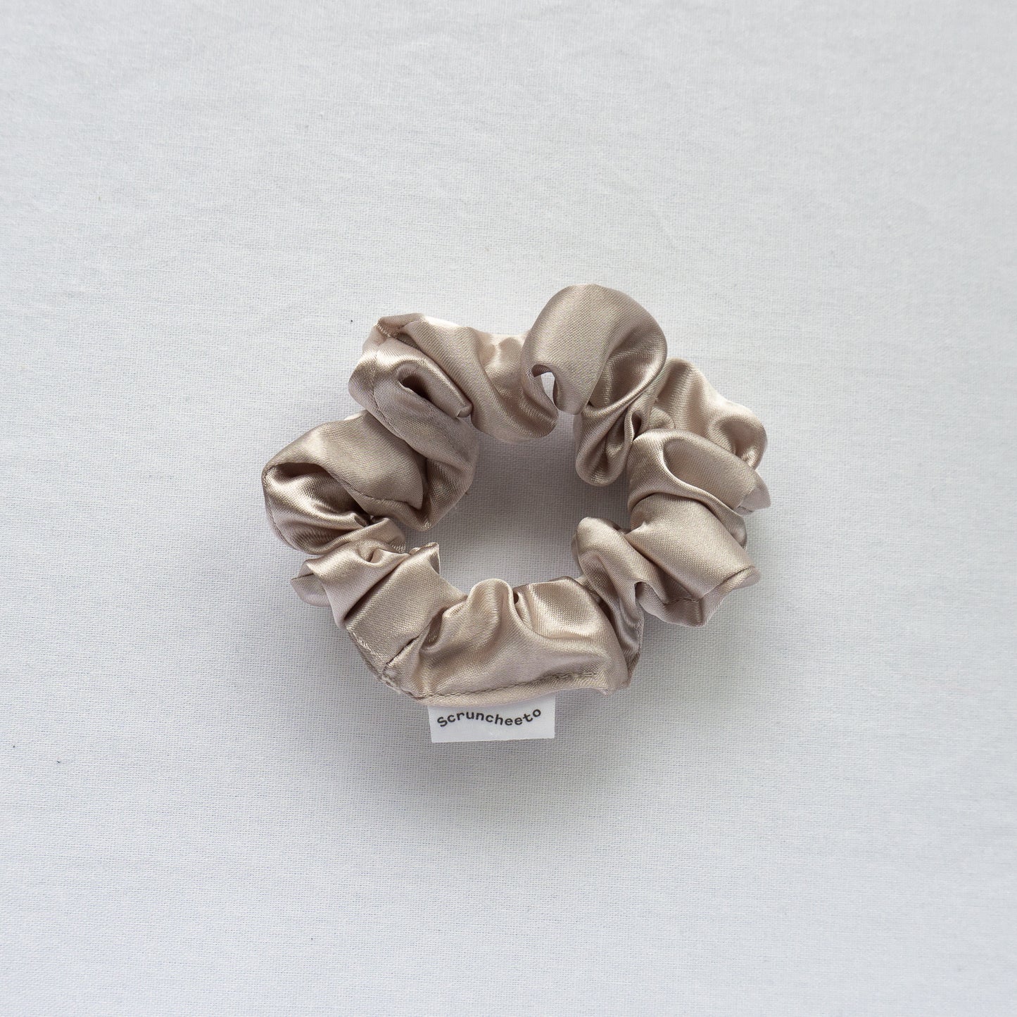 Champagne Satin Scrunchie