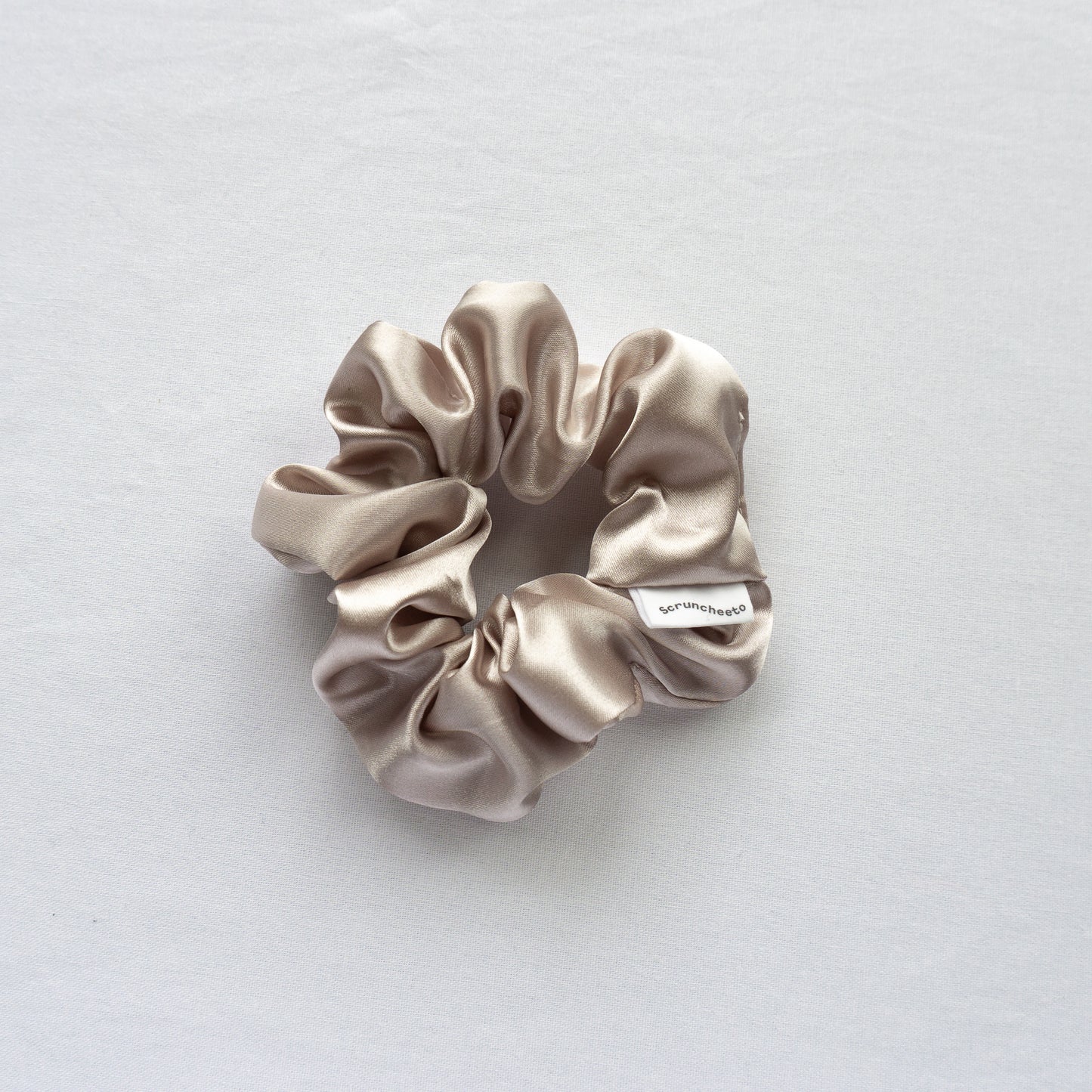 Champagne Satin Scrunchie