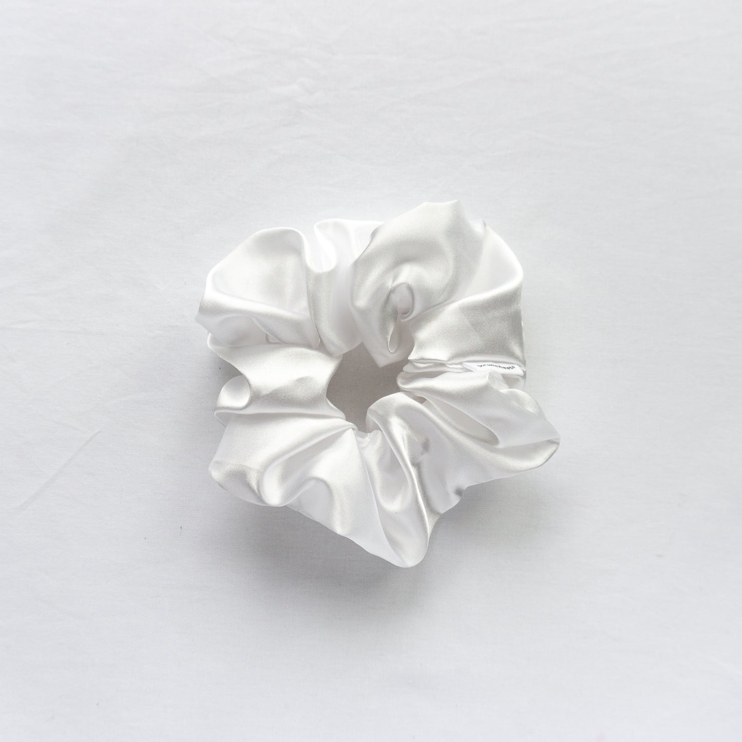 White Satin Scrunchie