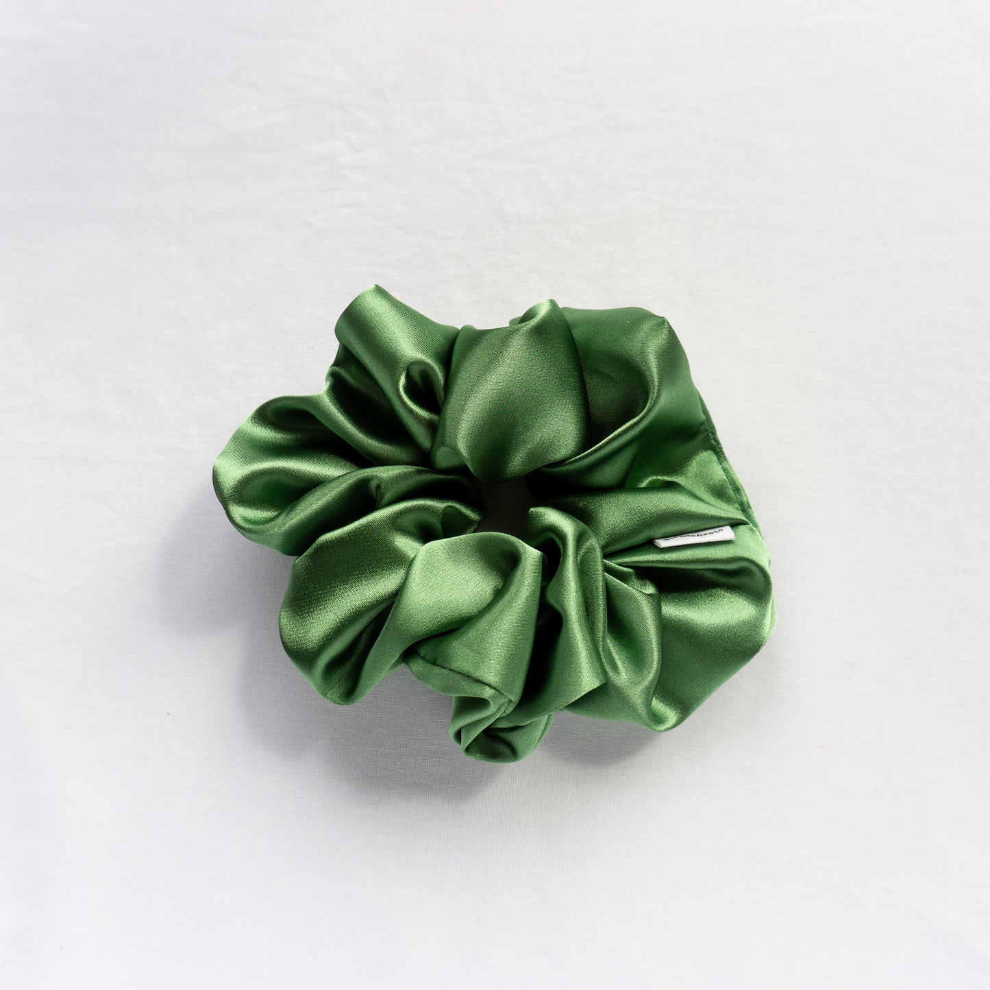 Moss Green Satin Scrunchie