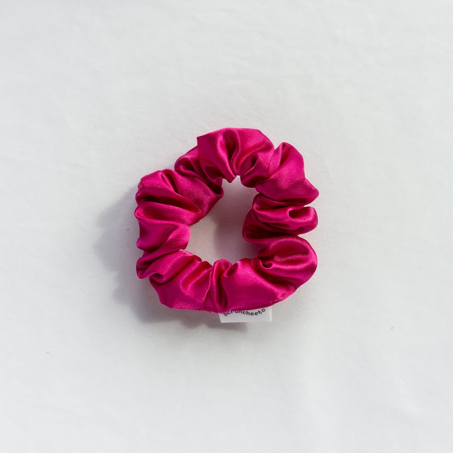 Fuchsia Satin Scrunchie