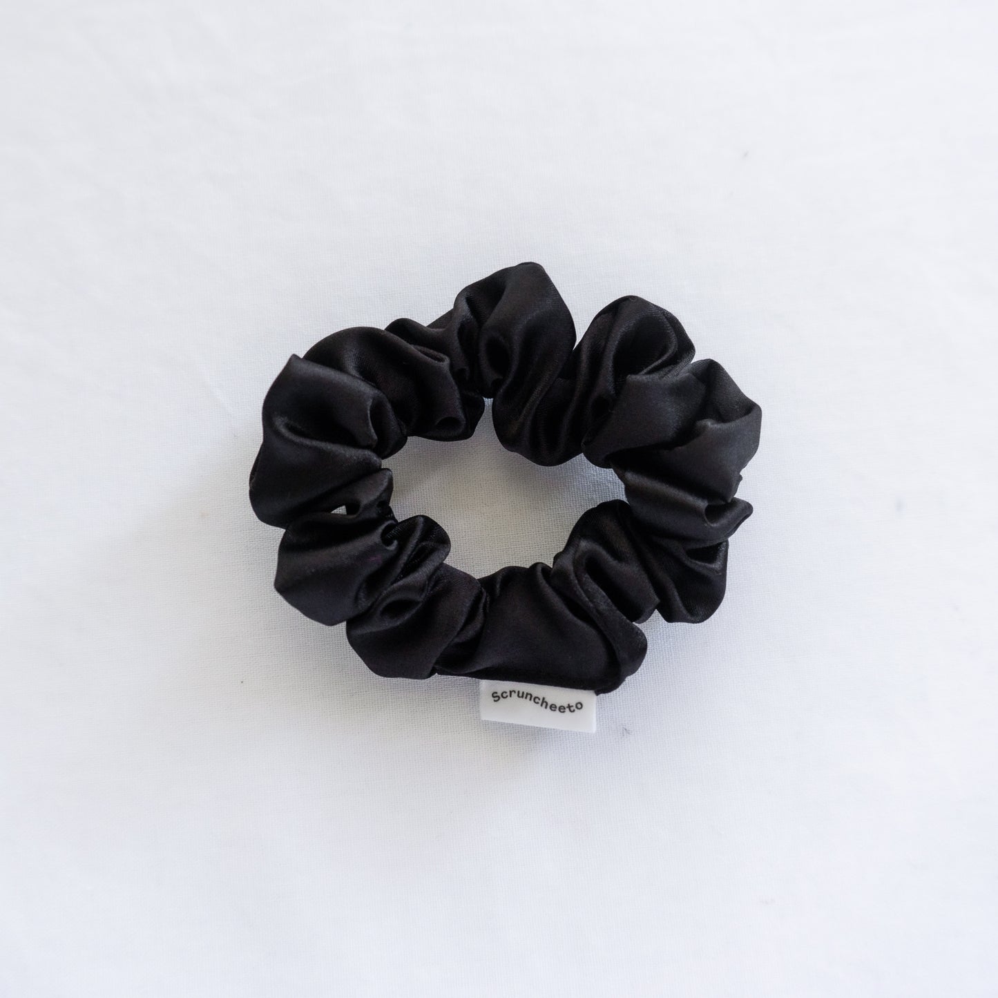 Black Satin Scrunchie