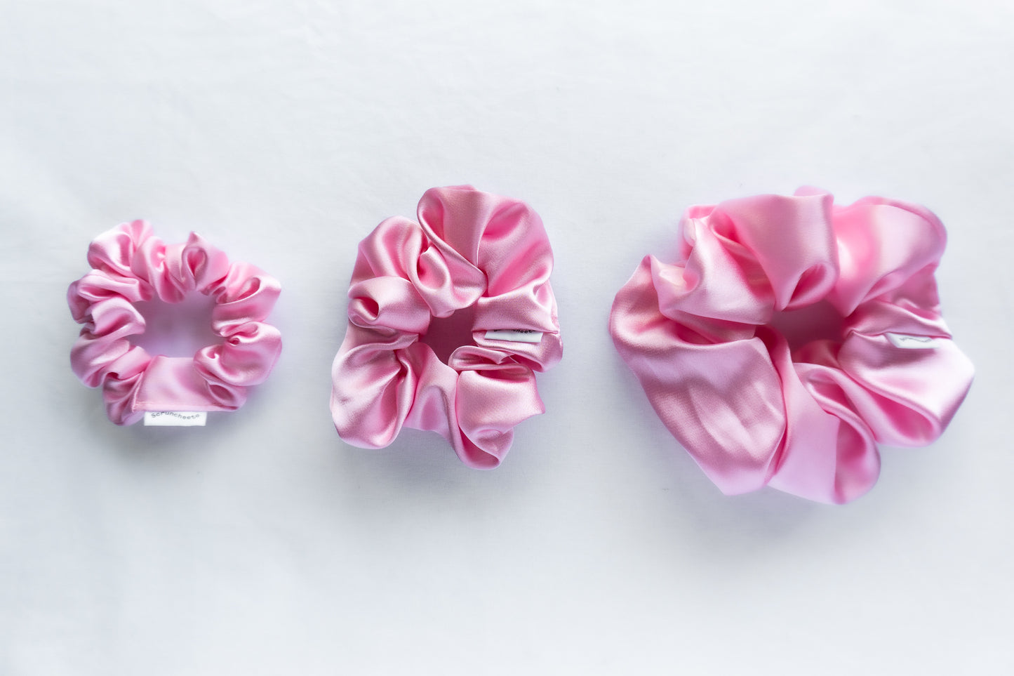 Pink Satin Scrunchie