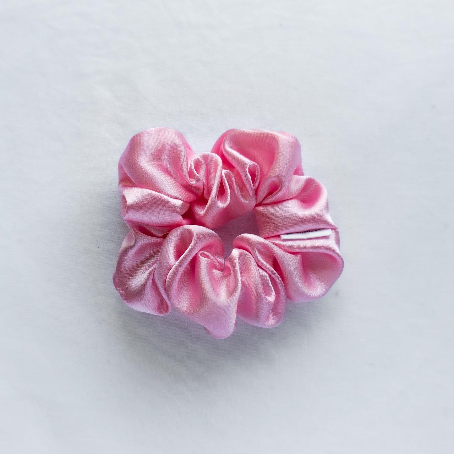 Pink Satin Scrunchie