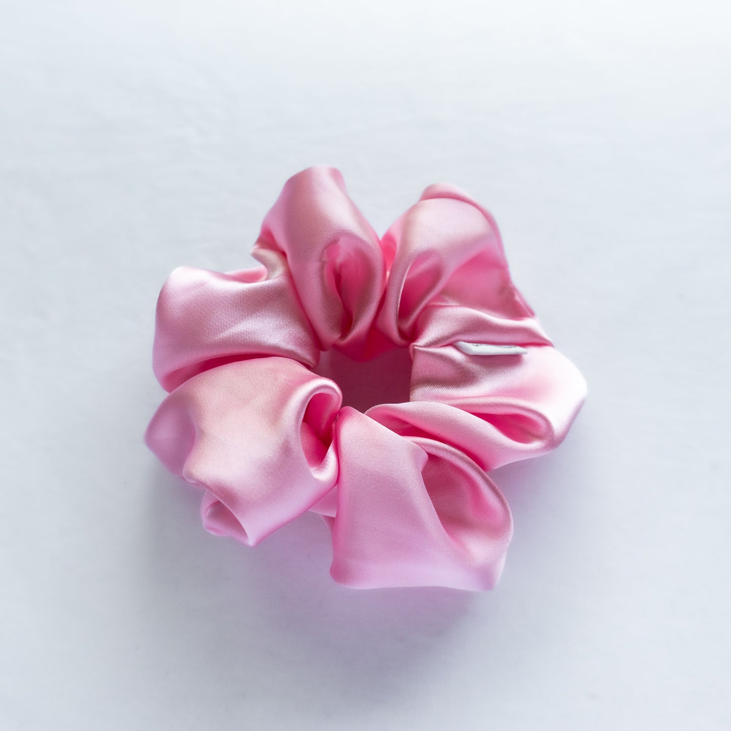 Pink Satin Scrunchie