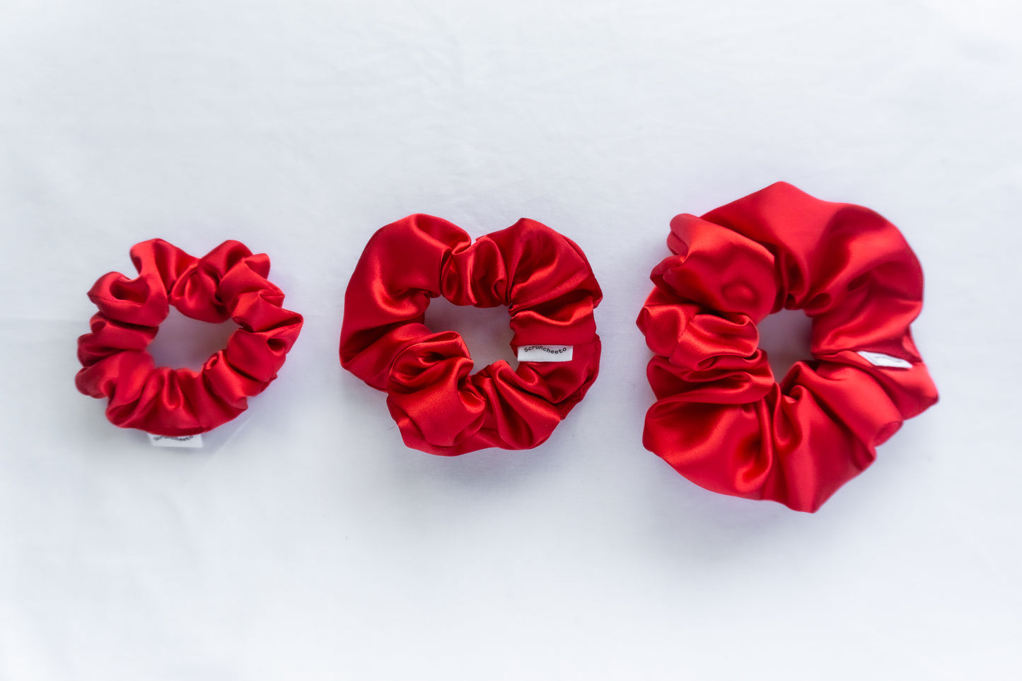 Red Satin Scrunchie