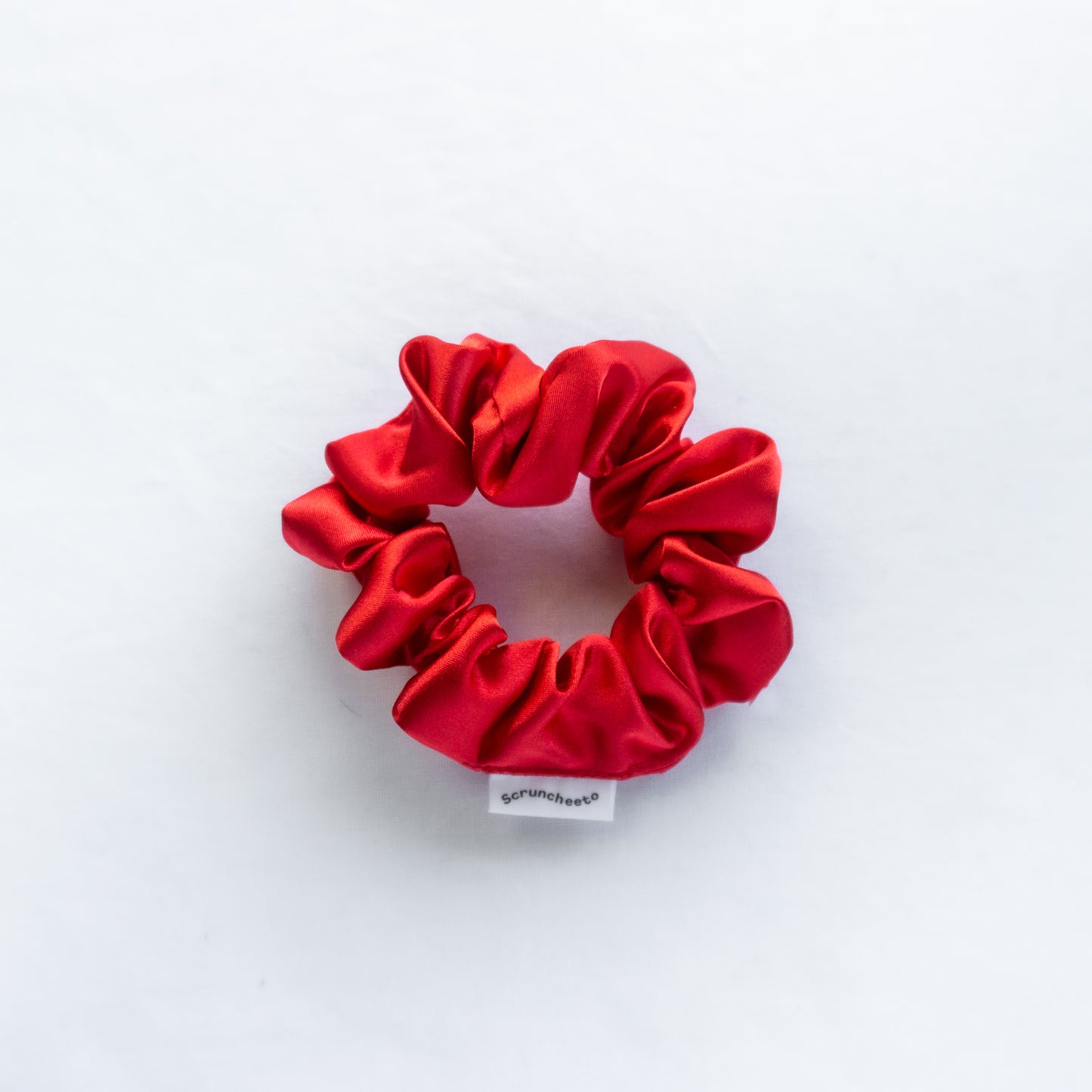 Red Satin Scrunchie