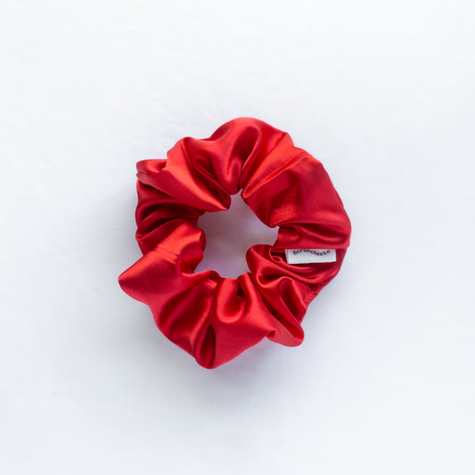 Red Satin Scrunchie