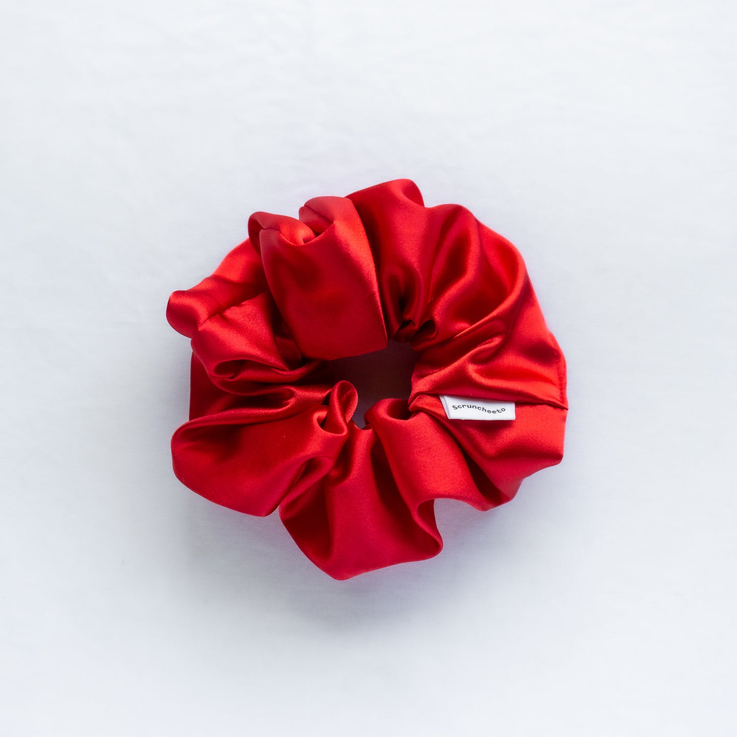 Red Satin Scrunchie