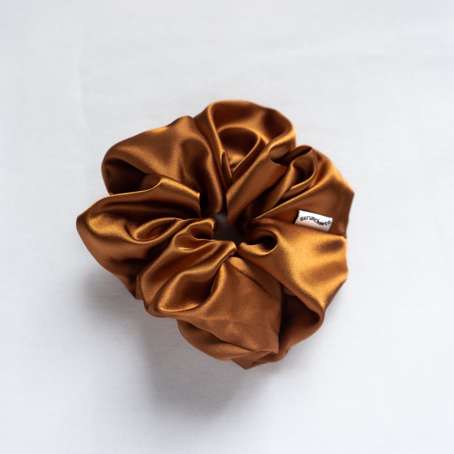 Bronze Satin Scrunchie