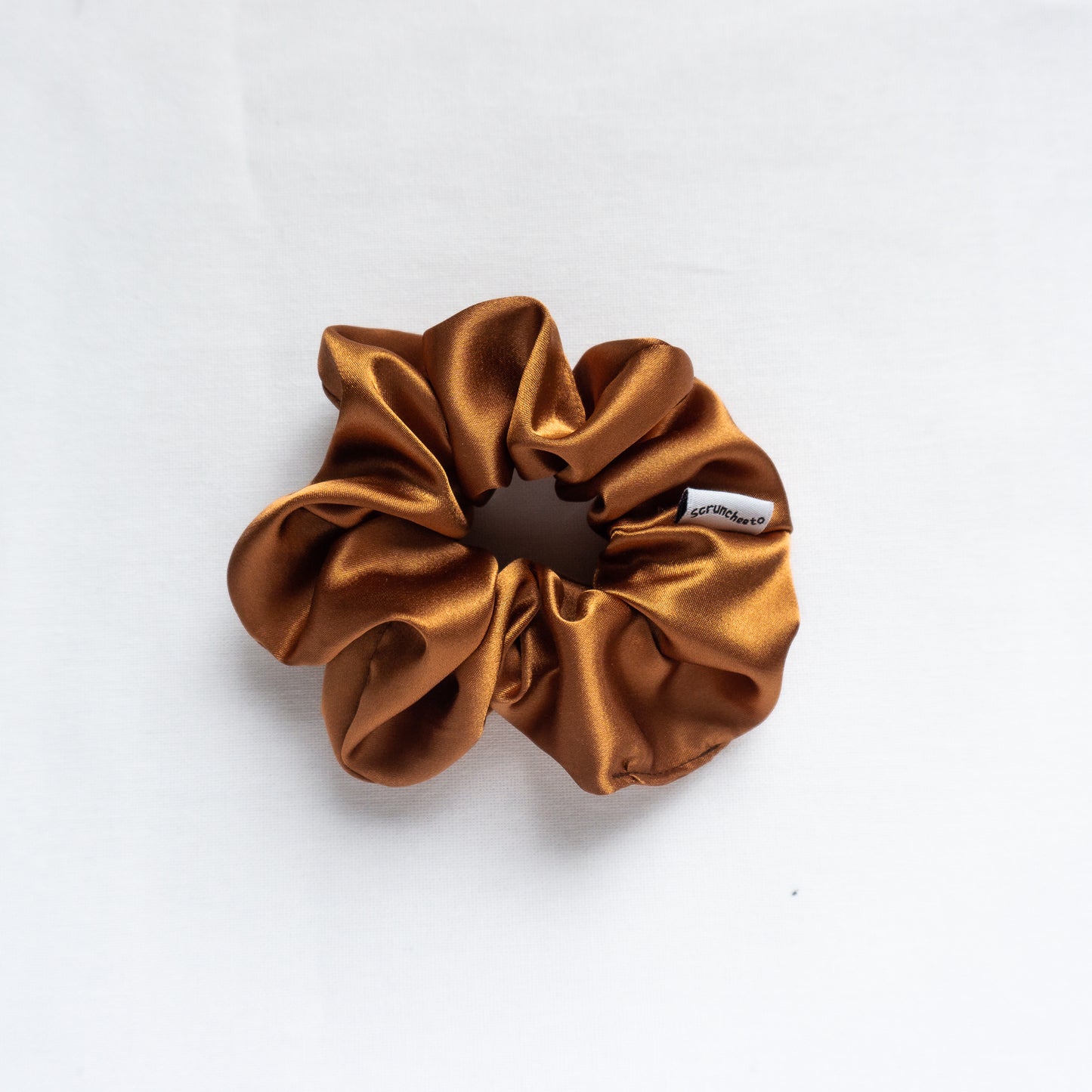 Bronze Satin Scrunchie