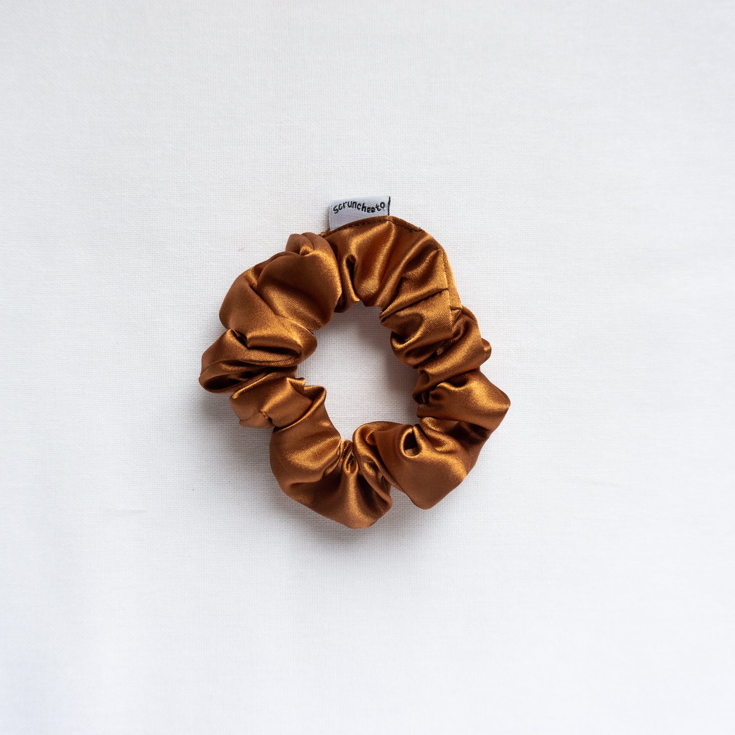 Bronze Satin Scrunchie