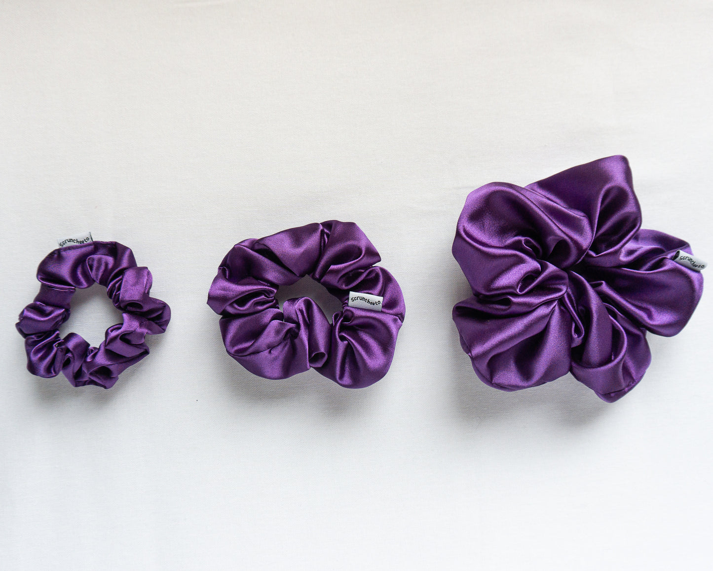 Grape Satin Scrunchie