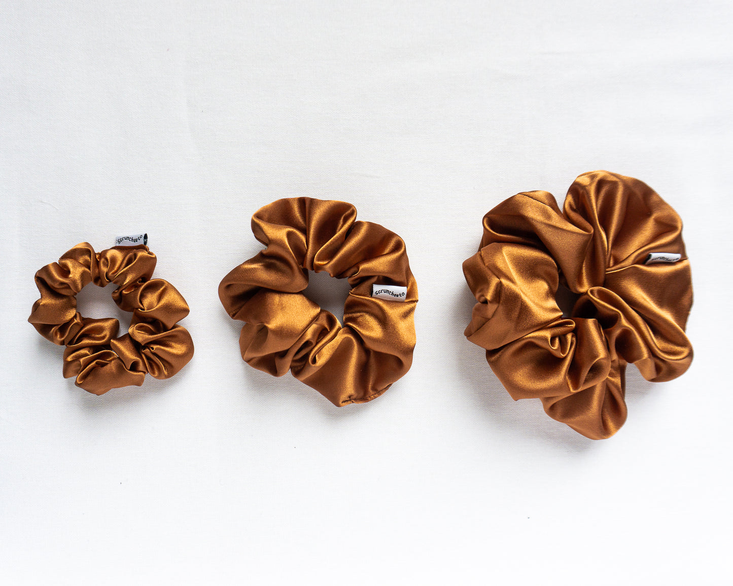 Bronze Satin Scrunchie