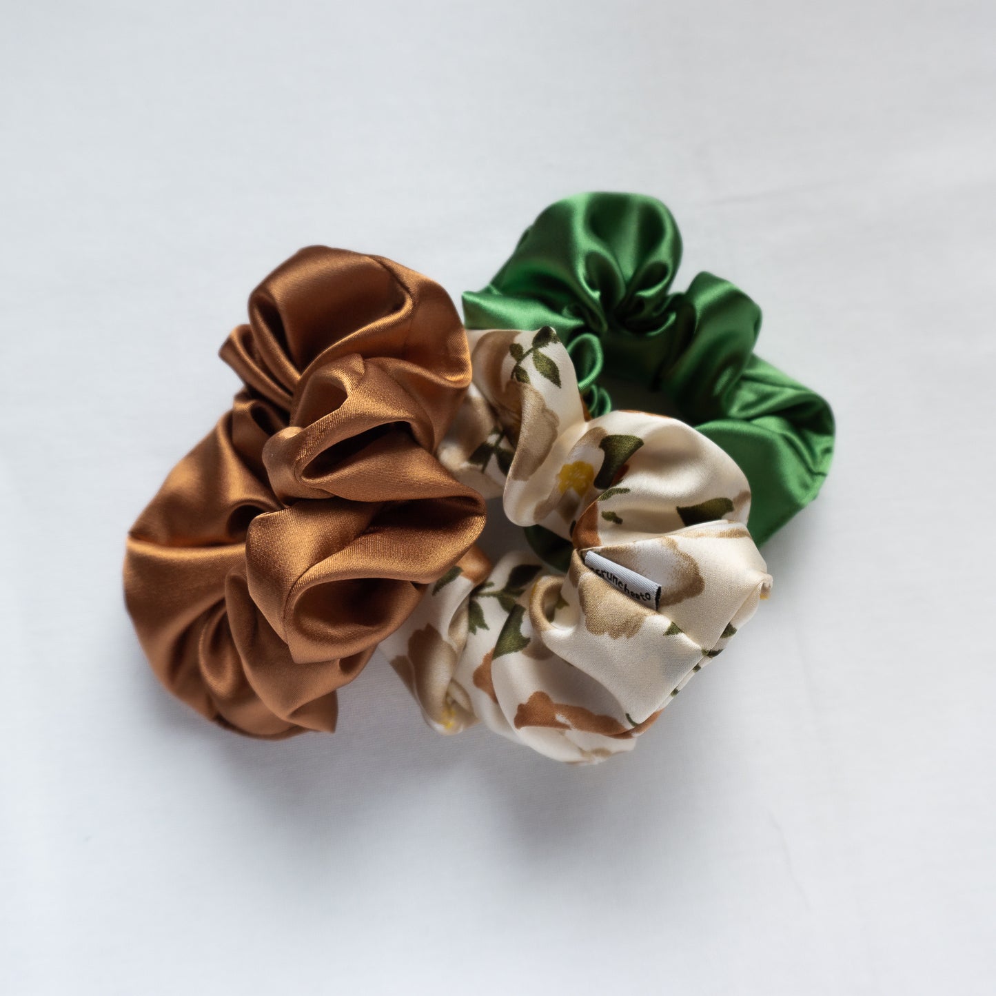 Bronze Satin Scrunchie