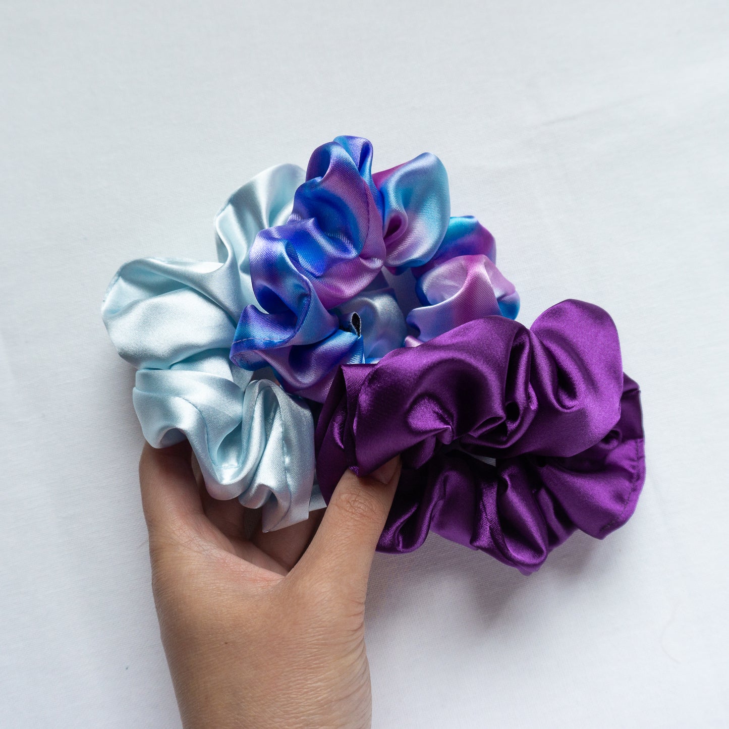 Grape Satin Scrunchie