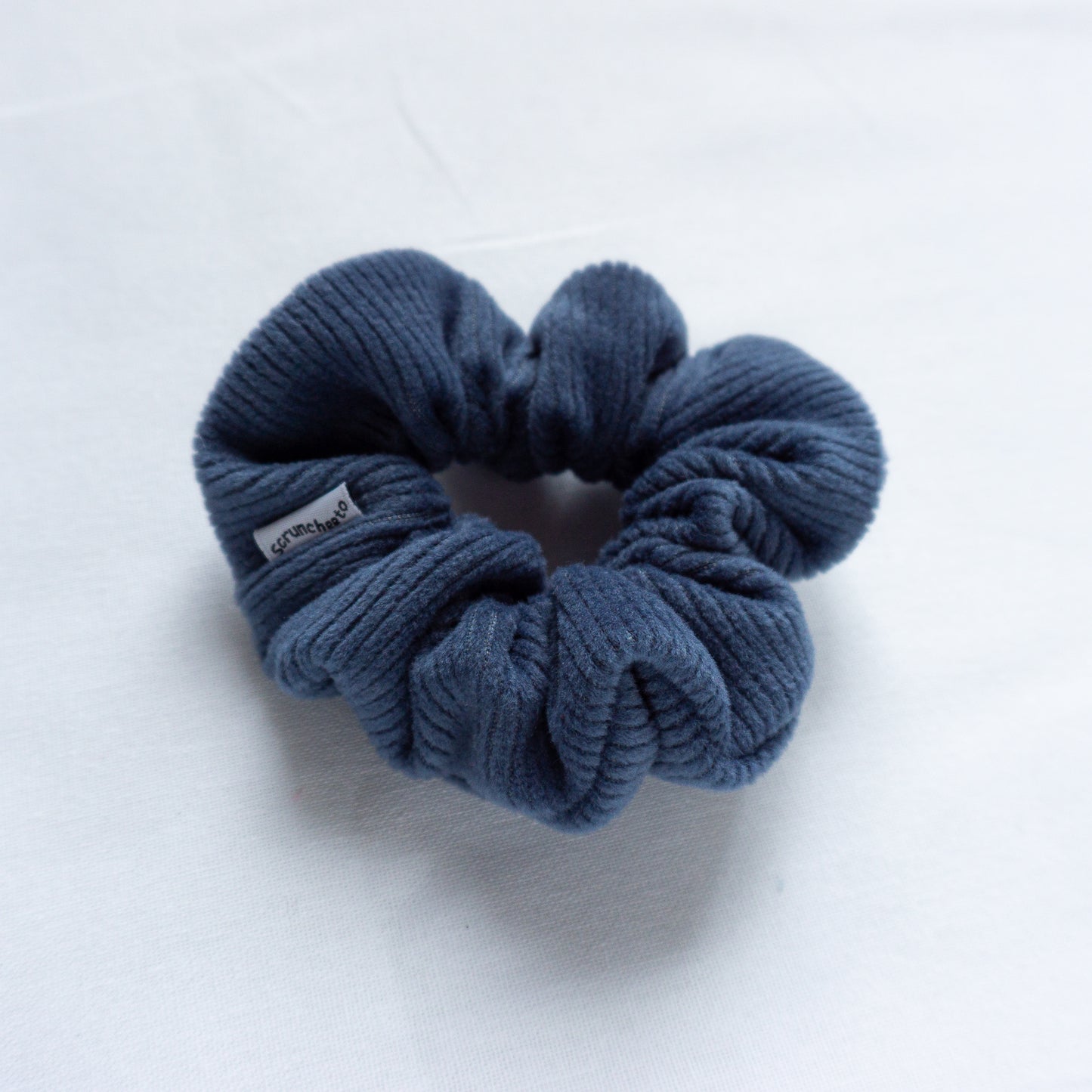 Denim Blue Chunky Cord Scrunchie