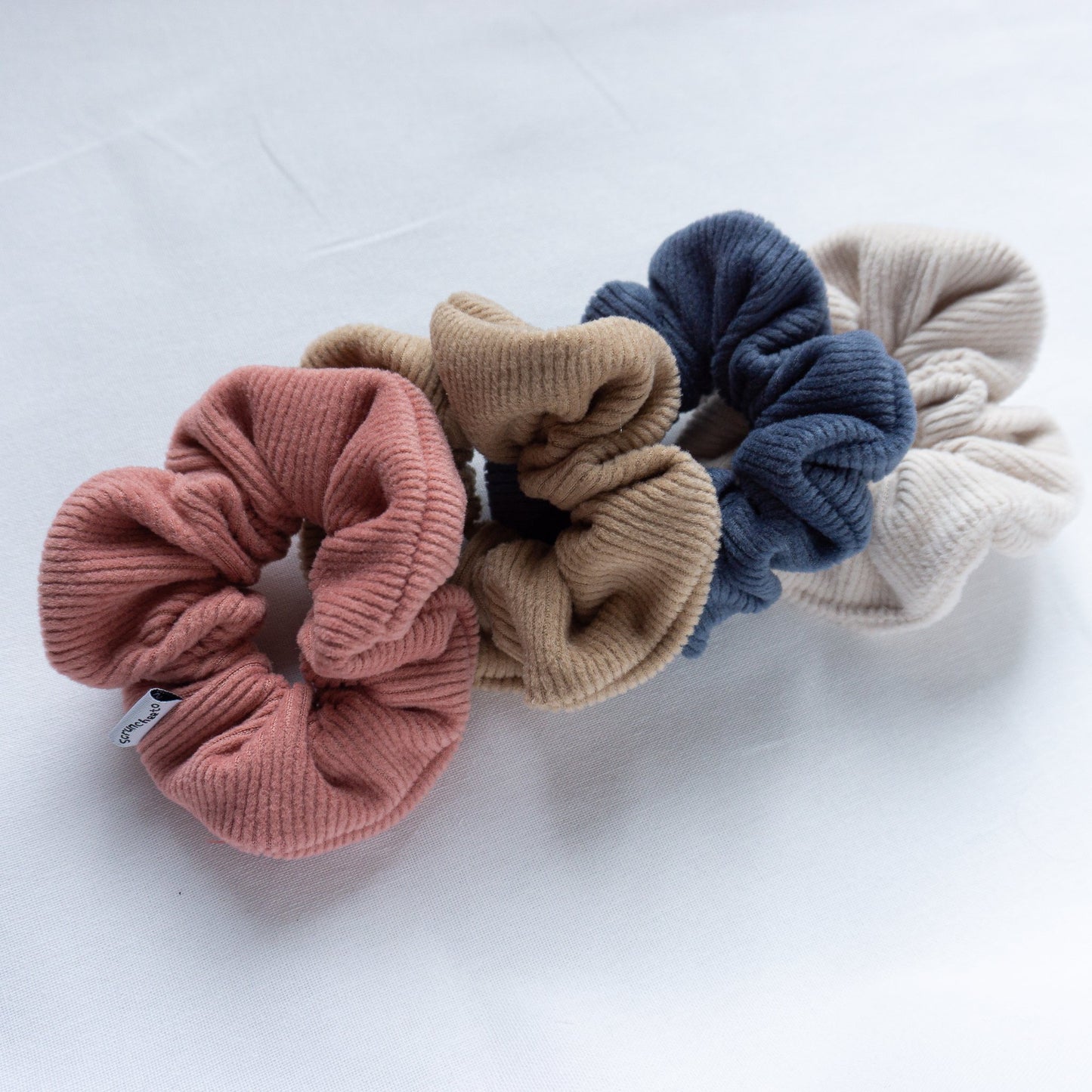 Denim Blue Chunky Cord Scrunchie