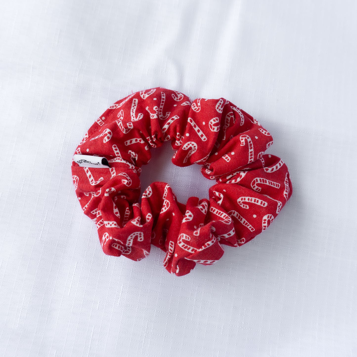 Red Candy Cane Scrunchie