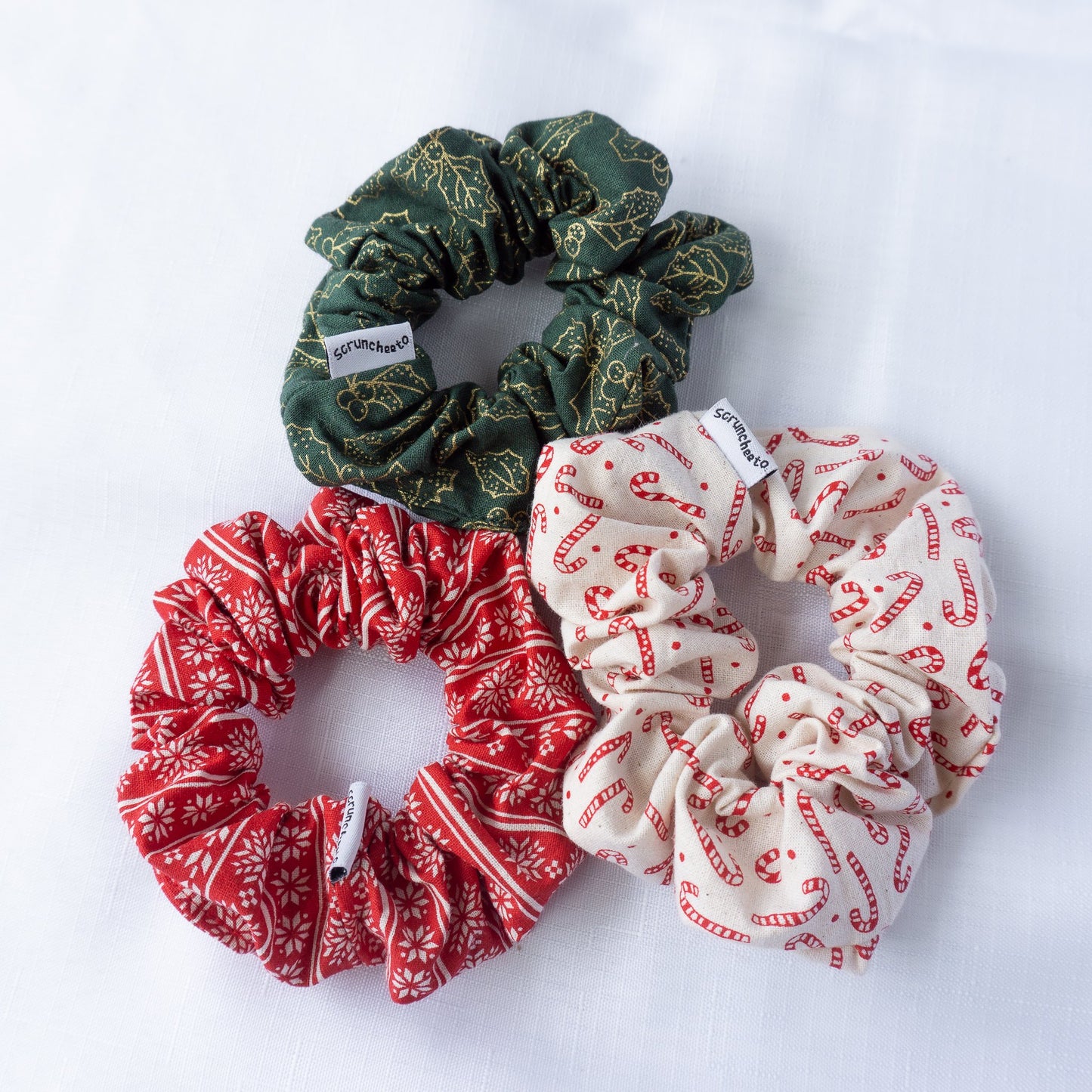 Red Candy Cane Scrunchie