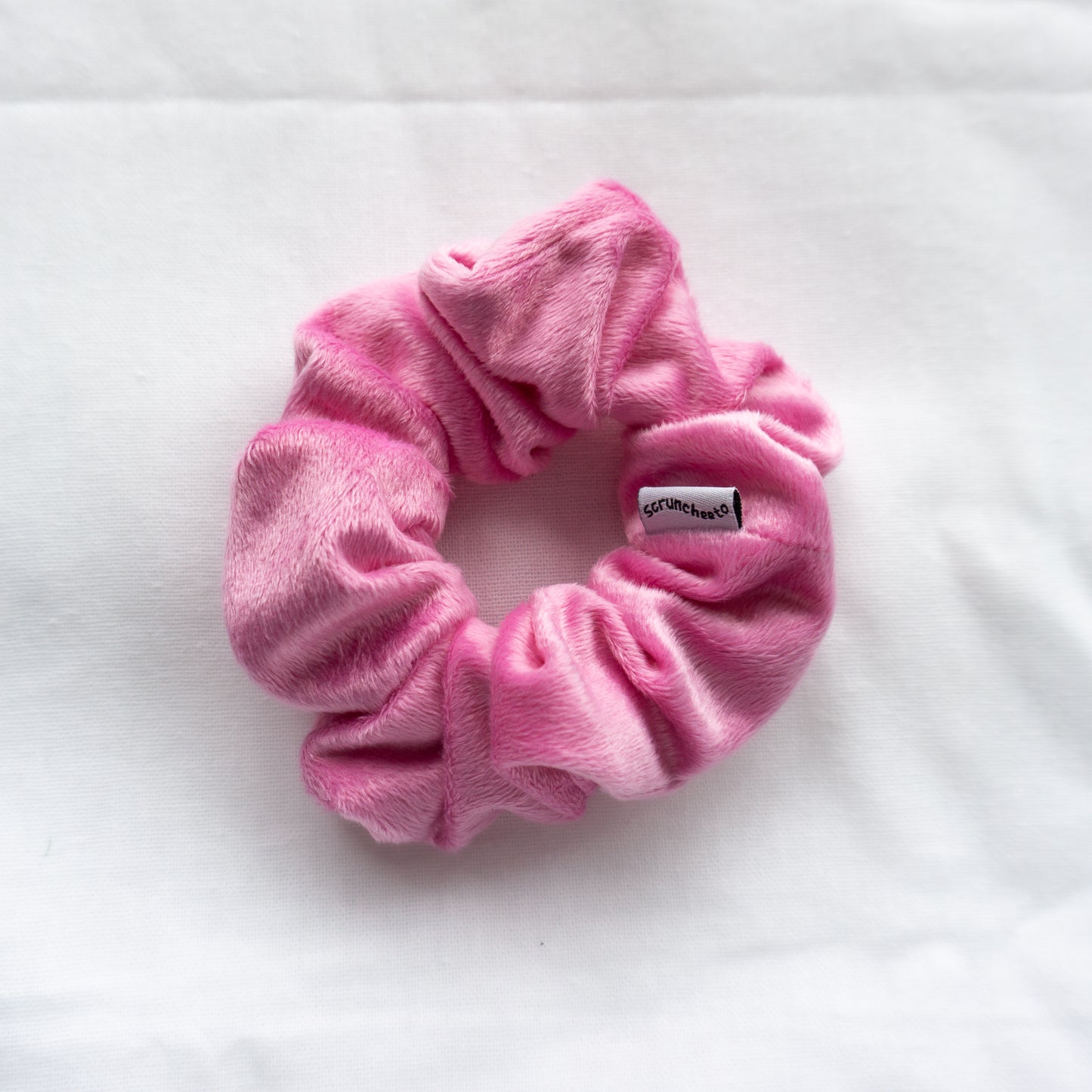 Candy pink Plush Scrunchie