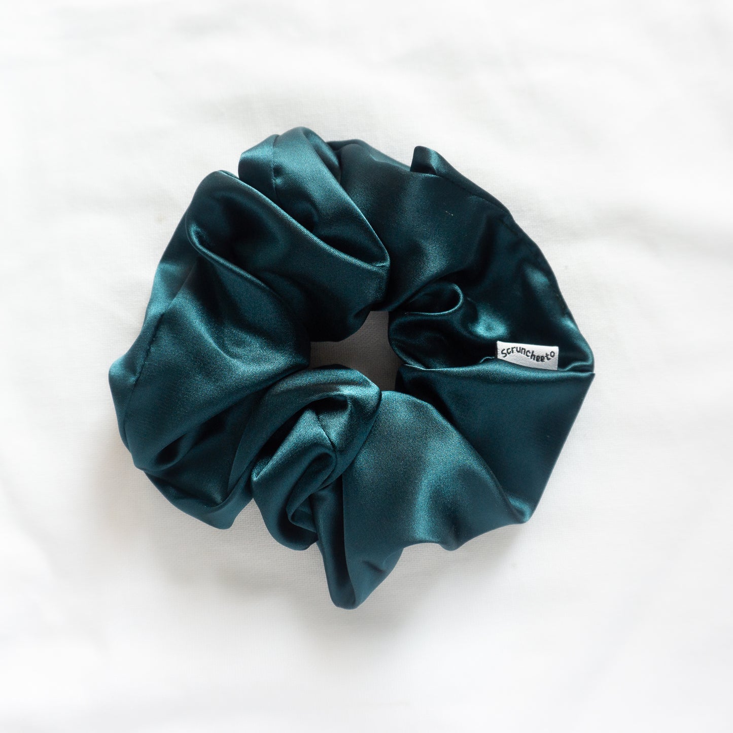 Jade Satin Scrunchie