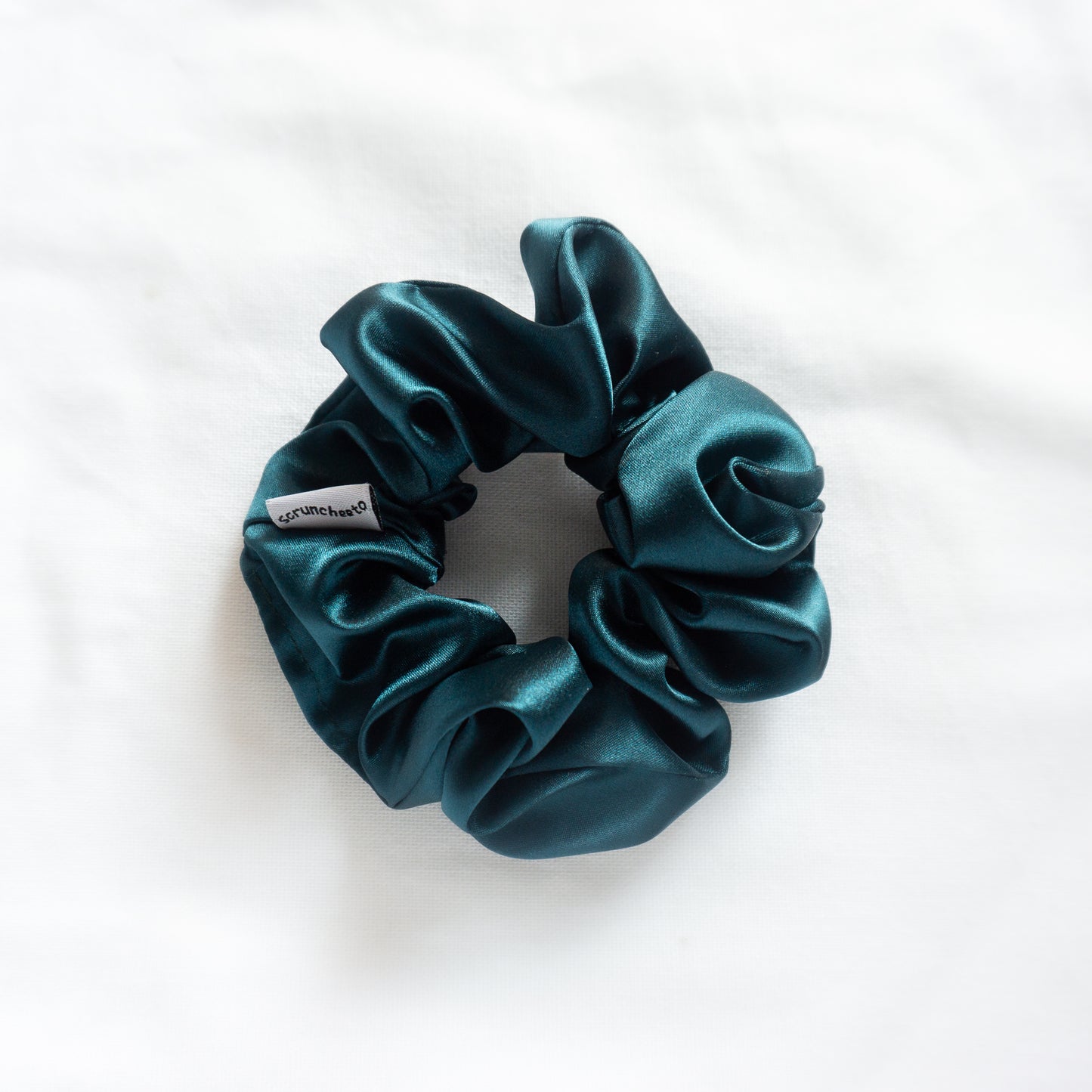 Jade Satin Scrunchie