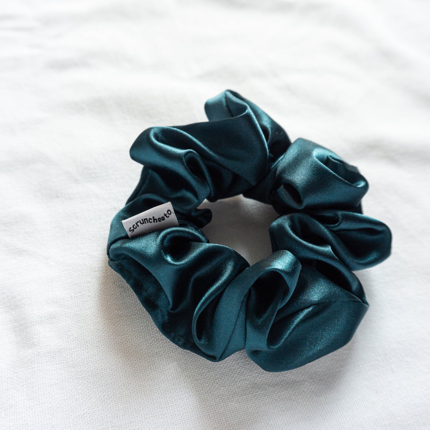 Jade Satin Scrunchie