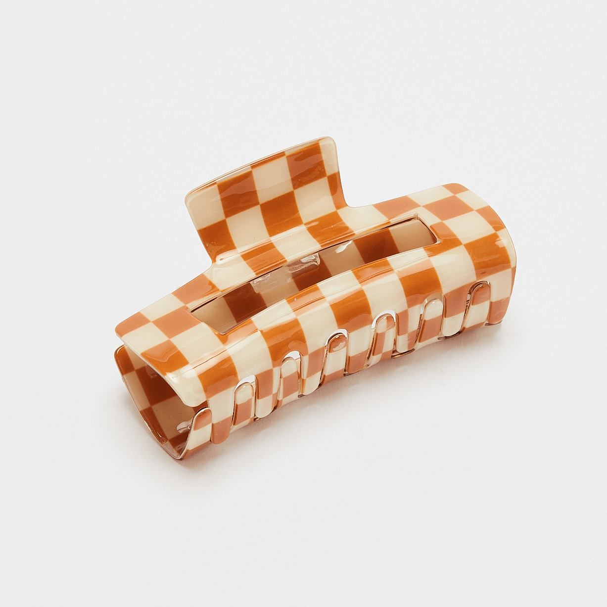 Scruncheeto Large Checkered Creme Brulee