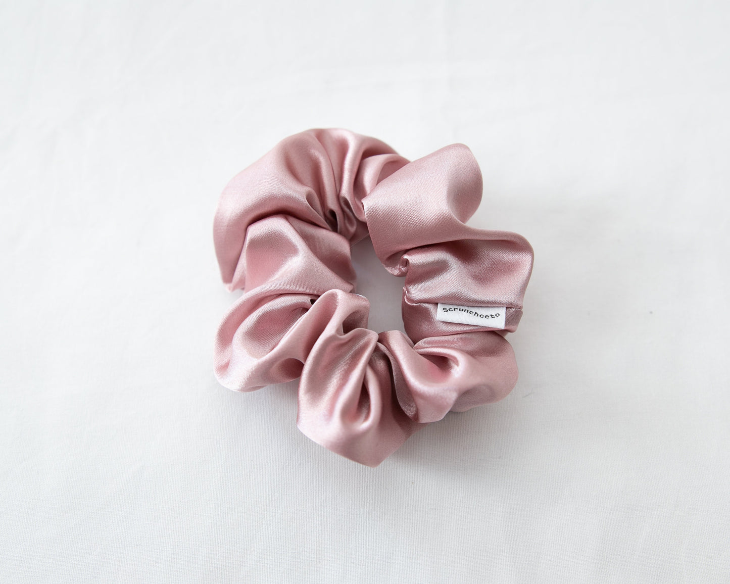 Blush Satin Scrunchie