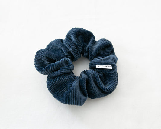 Blue Soft Corduroy Scrunchie