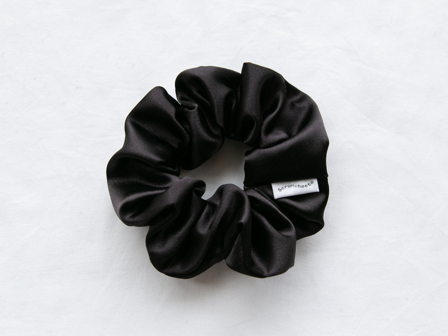 Black Satin Scrunchie