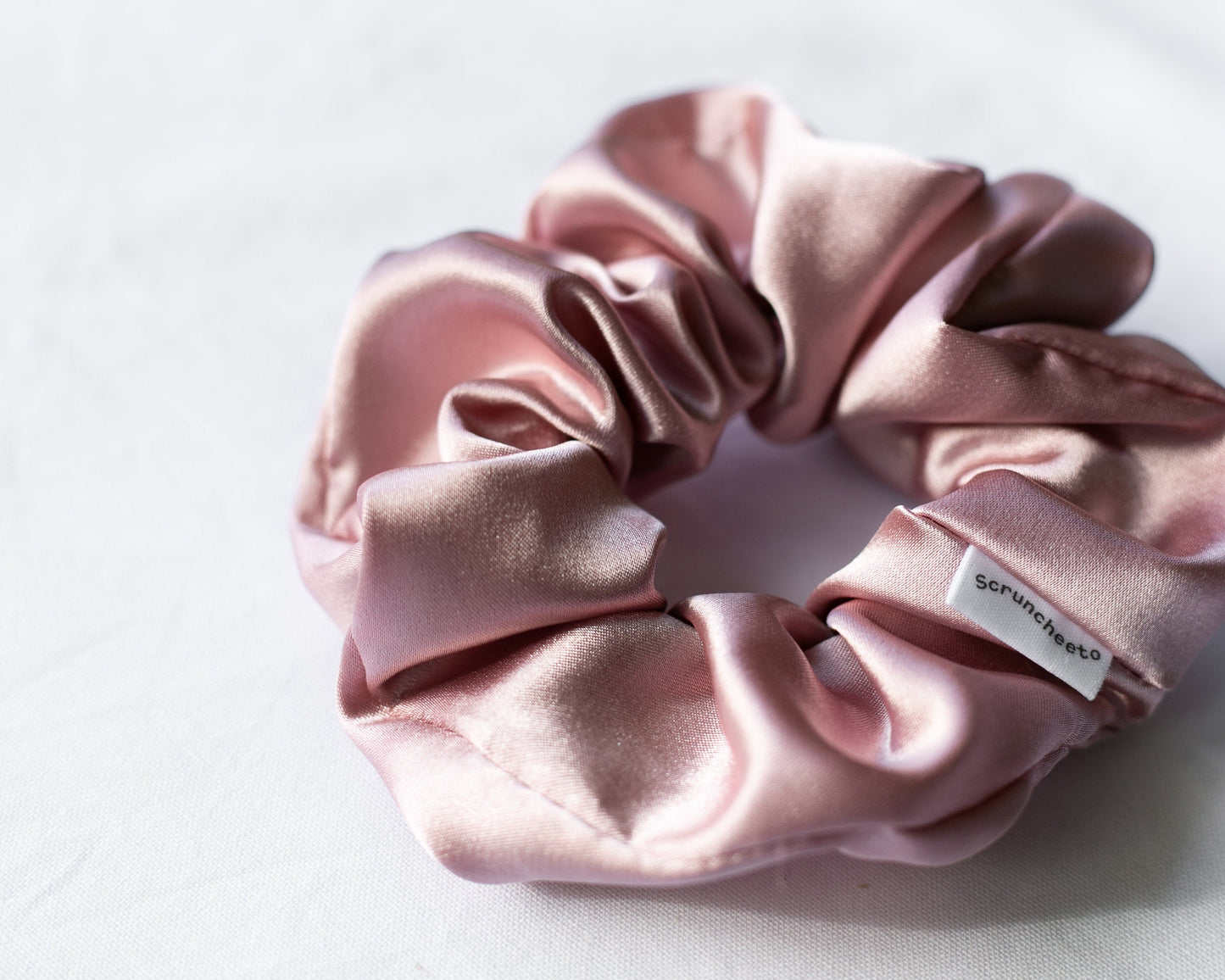 Blush Satin Scrunchie