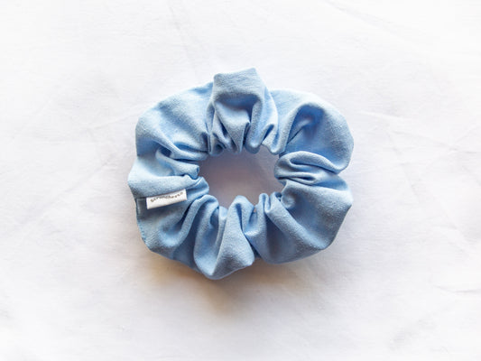 Sky Blue Linen Scrunchie