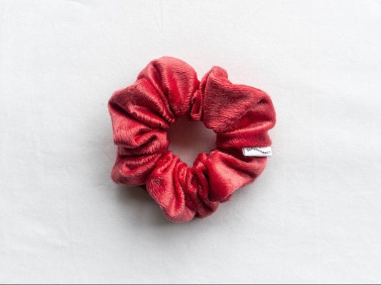 Red Plush Scrunchie